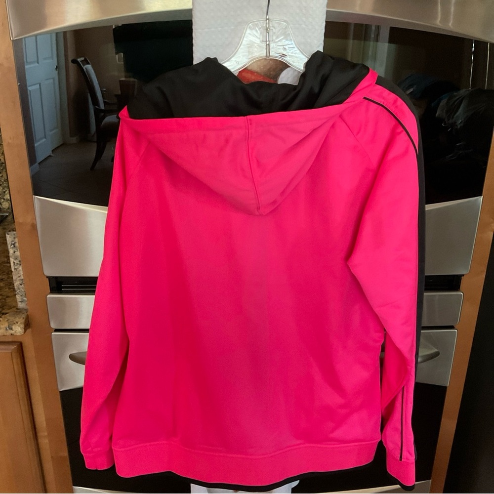 Fila Pink and Black Zip-Up Hoodie, light lining, breast cancer awareness - Picture 5 of 15